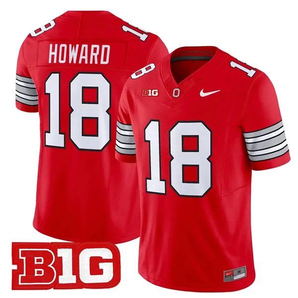 adult & youth Ohio State Buckeyes Uniform 18 Will Howard Jersey College Activewear Red Stitched