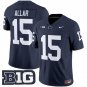 adult & youth Penn State Nittany Lions Uniform 15 Drew Allar Jersey College Navy Stitched Shirt