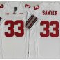 adult & youth Ohio State Buckeyes Uniform 33 Jack Sawyer Jersey College Activewear White Stitched