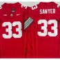 adult & youth Ohio State Buckeyes Uniform 33 Jack Sawyer Jersey College Activewear Red Stitched
