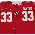 adult & youth Ohio State Buckeyes Uniform 33 Jack Sawyer Jersey College Activewear Red Stitched