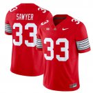 adult & youth Ohio State Buckeyes Uniform 33 Jack Sawyer Jersey College Activewear Red Stitched