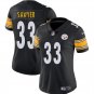women's Pittsburgh Steelers Uniform 33 Jack Sawyer Jersey Stitched Activewear Black Shirt