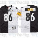 adult Steelers Uniform 86 Hines Ward Jersey Stitched Activewear Split Black/White Throwback Shirt