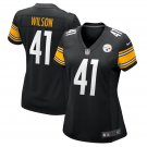 women's Pittsburgh Steelers Uniform 41 Payton Wilson Jersey Stitched Activewear Black Shirt