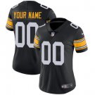 women's Pittsburgh Steelers Uniform 00 Custom name number Jersey Stitched Shirt Black Alternate