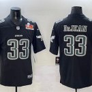 adult & youth Eagles 33 Cooper DeJean Jersey Stitched Black 2025 Super Bowl LIX Patch Fashion