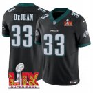 adult & youth,toddler Eagles 33 Cooper DeJean Jersey Stitched Black 2025 Super Bowl LIX Patch