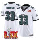 adult & youth,toddler Eagles 33 Cooper DeJean Jersey Stitched White 2025 Super Bowl LIX Patch