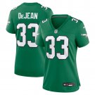 women's Philadelphia Eagles Uniform 33 Cooper DeJean Jersey Stitched Shirt Green Alternate