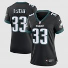 women's Philadelphia Eagles Uniform 33 Cooper DeJean Jersey Stitched Activewear Black Shirt