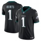 adult & youth,toddler Eagles Uniform 1 Jalen Hurts Jersey Stitched Activewear Black Shirt