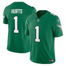 adult & youth,toddler Eagles Uniform 1 Jalen Hurts Jersey Stitched Shirt Green Alternate