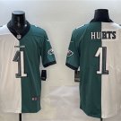 adult & youth Eagles Uniform 1 Jalen Hurts Jersey Stitched Activewear White/Green Split Shirt