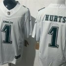 adult & youth Eagles Uniform 1 Jalen Hurts Jersey Stitched Activewear White Fashion F.U.S.E. Shirt