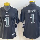women's Philadelphia Eagles Uniform 1 Jalen Hurts Jersey Stitched Activewear Black Fashion Shirt