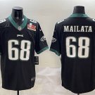 adult & youth,toddler Eagles 68 Jordan Mailata Jersey Stitched Black 2025 Super Bowl LIX Patch Shirt