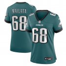 women's Philadelphia Eagles Uniform 68 Jordan Mailata Jersey Stitched Activewear Green Shirt