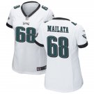 women's Philadelphia Eagles Uniform 68 Jordan Mailata Jersey Stitched Activewear White Shirt