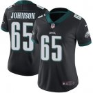 women's Philadelphia Eagles Uniform 65 Lane Johnson Jersey Stitched Activewear Black Shirt