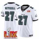 adult & youth,toddler Eagles 27 Quinyon Mitchell Jersey Stitched White 2025 Super Bowl LIX Patch