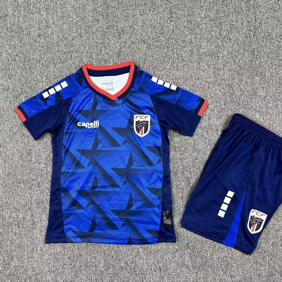 youth Cape Verde National Soccer Uniform suit Blank Jersey set 2026 kids Home Activewear Blue kit