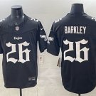adult Eagles Uniform 26 Saquon Barkley Jersey Stitched Activewear Black 2025 'Gothic Philly Edition