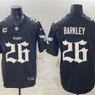adult Eagles Uniform 26 Saquon Barkley Jersey Stitched Black 2025 'Gothic Philly Edition C Patch
