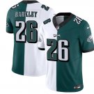 adult & youth Eagles Uniform 26 Saquon Barkley Jersey Stitched Activewear White/Green Split Shirt