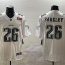 adult Eagles Uniform 26 Saquon Barkley Jersey Stitched Activewear White Fashion C Patch Shirt