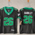 women's Philadelphia Eagles Uniform 26 Saquon Barkley Jersey Stitched Activewear Black-Green Shirt