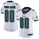 women's Philadelphia Eagles Uniform 00 Custom name number Jersey Stitched Activewear White Shirt