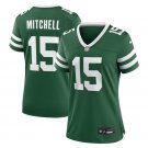 women's New York Jets Uniform 15 Adonai Mitchell Jersey Stitched Activewear Green Shirt