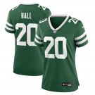 women's New York Jets Uniform 20 Breece Hall Jersey Stitched Activewear Green Shirt