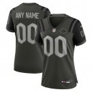 Women's New York Jets Uniform 00 Custom name number Jersey Stitched Gotham Green Rivalries