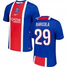 adult & kids Paris Saint-Germain Soccer Uniform 29 Bradley Barcola Jersey 2627 Home Activewear Blue