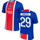adult & kids Paris Saint-Germain Soccer Uniform 29 Bradley Barcola Jersey 2627 Home Activewear Blue
