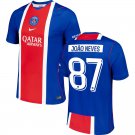 adult & kids Paris Saint-Germain Soccer Uniform 87 João Neves Jersey 2627 Home Activewear Blue