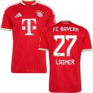 adult & kids Bayern Munchen Soccer Uniform 27 Konrad Laimer Jersey 2627 Home Activewear Red Shirt