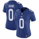 women's New York Giants Uniform 0 Brian Burns Jersey Stitched Activewear Blue Shirt