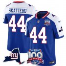 adult & youth NY Giants Uniform 44 Cam Skattebo Jersey Stitched Royal 100th Season & State Patch