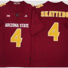 adult & youth Arizona State Sun Devils Uniform 4 Cam Skattebo Jersey College Red Stitched Shirt