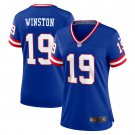 women's New York Giants Uniform 19 Jameis Winston Jersey Stitched Activewear Royal Shirt