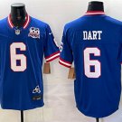 adult & youth NY Giants Uniform 6 Jaxson Dart Jersey Stitched Royal 100th Season & State Patch Shirt