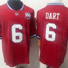 adult & youth New York Giants Uniform 6 Jaxson Dart Jersey Stitched Red 100th Season Patch Shirt
