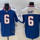 adult & youth New York Giants Uniform 6 Jaxson Dart Jersey Stitched Royal-White State Patch Shirt