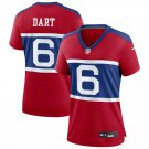women's New York Giants Uniform 6 Jaxson Dart Jersey Stitched Activewear Red Shirt