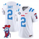 adult & youth Ole Miss Rebels Uniform 2 Jaxson Dart Jersey College White Stitched Shirt