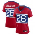 women's New York Giants Uniform 26 Devin Singletary Jersey Stitched Activewear Red Shirt