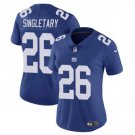 women's New York Giants Uniform 26 Devin Singletary Jersey Stitched Activewear Blue Shirt